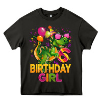Asphalt 6th birthday girl t rex pink Heavy Core Tee - CowGirlArtShop
