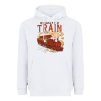 White Whiskey Train Heavyweight Hoodie - linhVisuals