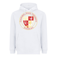 White Csu Stanislaus Heavyweight Hoodie - linhVisuals