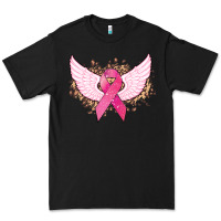 Black Cancer ribbon angel wings Cancer Awareness Premium Tee - HowdyJamesFarm