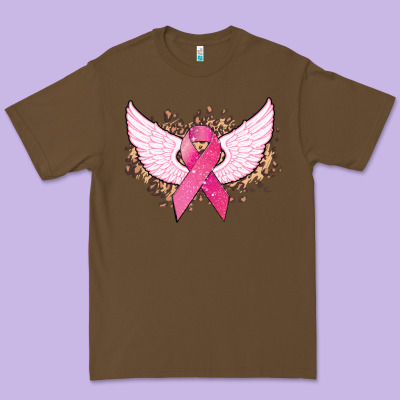 Cancer Ribbon Angel Wings Cancer Awareness Premium Tee Designed By Howdyjamesfarm