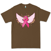 Cacao Cancer ribbon angel wings Cancer Awareness Premium Tee - HowdyJamesFarm