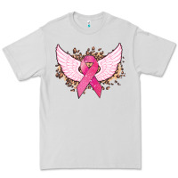 Dove Grey Cancer ribbon angel wings Cancer Awareness Premium Tee - HowdyJamesFarm