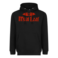 Black MEAT LOAF Heavyweight Hoodie - linhVisuals