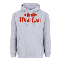 Heather Grey MEAT LOAF Heavyweight Hoodie - linhVisuals