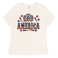 4 July God Bless America Western Ladies Tee | Teevron
