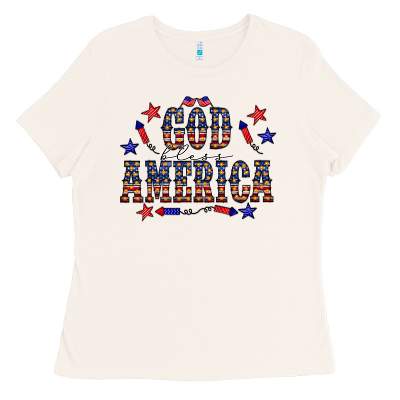 4 July God Bless America Western Ladies Tee by CowCowDesign | Teevron