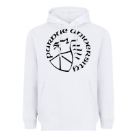 White Purdue University Heavyweight Hoodie - linhVisuals