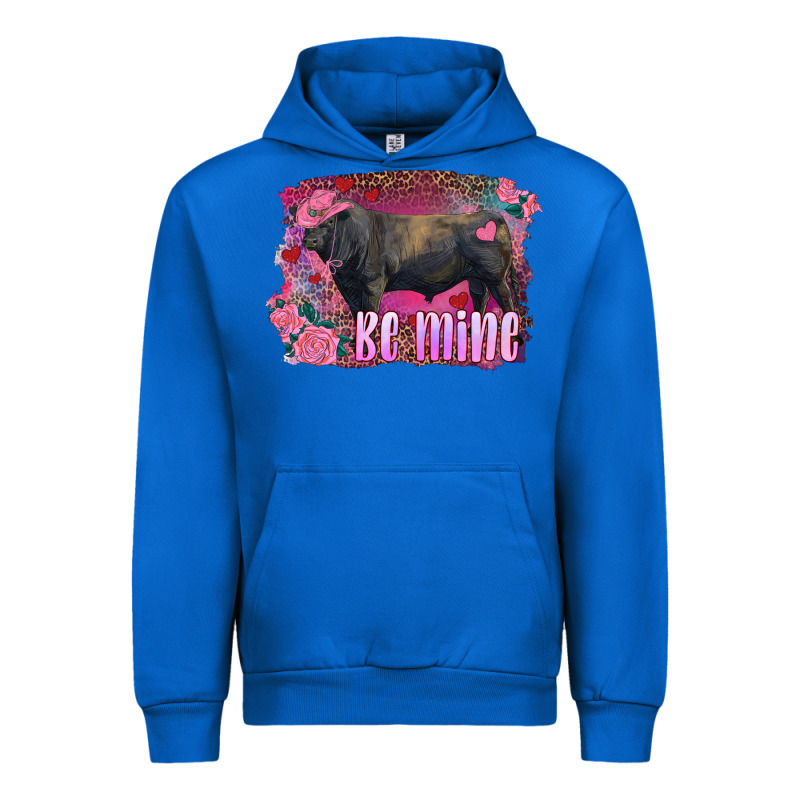 Be Mine Black Angus Bull Urban Hoodie by RanaPortraitStore | Teevron