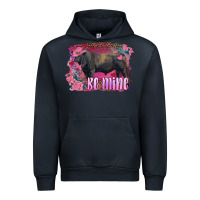 Navy be mine black angus bull Urban Hoodie - RanaPortraitStore