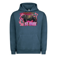 Pigment Midnight Navy be mine black angus bull Urban Hoodie - RanaPortraitStore