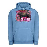 Pigment Pebble Blue be mine black angus bull Urban Hoodie - RanaPortraitStore