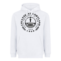 White Suny Cortland Heavyweight Hoodie - linhVisuals