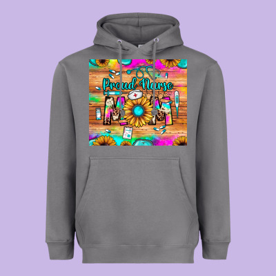 Proud Nurse Mom Heavyweight Hoodie Designed By Jahusdesignshop