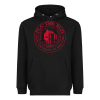 Black Suny Plattsburgh Heavyweight Hoodie - linhVisuals