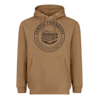 Toasted Coconut Temple University Heavyweight Hoodie - linhVisuals