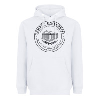 White Temple University Heavyweight Hoodie - linhVisuals