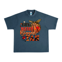 Midnight Navy little sister biggest fan basketball Urban Heavy Tee - FaDigitalArtStudio