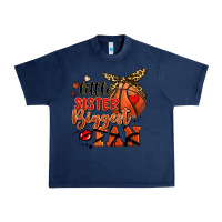 Navy little sister biggest fan basketball Urban Heavy Tee - FaDigitalArtStudio