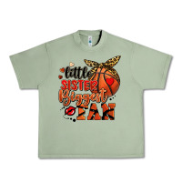 Oil Green little sister biggest fan basketball Urban Heavy Tee - FaDigitalArtStudio