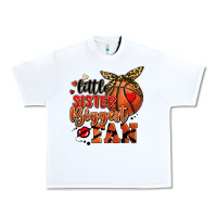 White little sister biggest fan basketball Urban Heavy Tee - FaDigitalArtStudio