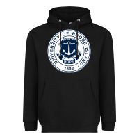 Black University Of Rhode Island Heavyweight Hoodie - linhVisuals