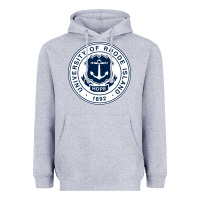 Heather Grey University Of Rhode Island Heavyweight Hoodie - linhVisuals