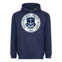 Navy University Of Rhode Island Heavyweight Hoodie - linhVisuals
