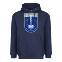 Navy University Of Memphis Heavyweight Hoodie - linhVisuals
