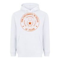 White University Of Texas At Tyler Heavyweight Hoodie - linhVisuals