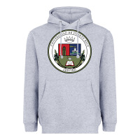 Heather Grey Upr At Arecibo Heavyweight Hoodie - linhVisuals