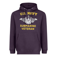 Plum submarine veteran tshirt Heavyweight Hoodie - linhVisuals