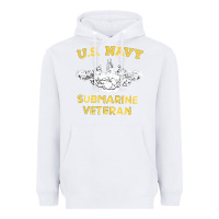 White submarine veteran tshirt Heavyweight Hoodie - linhVisuals