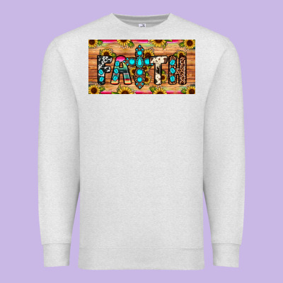 Faith License Plate Premium Sweatshirt Designed By Jahusdesignshop