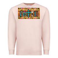Pale Pink faith license plate Premium Sweatshirt - JahusDesignShop