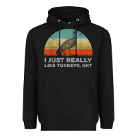 Black funny i just really like turkeys thanksgiving Heavyweight Hoodie - linhVisuals