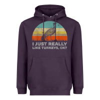 Plum funny i just really like turkeys thanksgiving Heavyweight Hoodie - linhVisuals