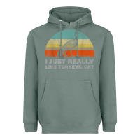 Sage funny i just really like turkeys thanksgiving Heavyweight Hoodie - linhVisuals