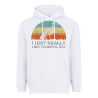 White funny i just really like turkeys thanksgiving Heavyweight Hoodie - linhVisuals