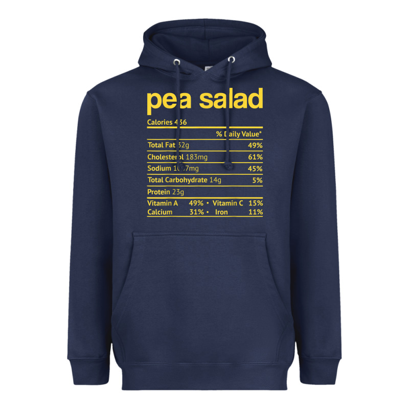 Pea Salad Nutrition Facts Funny Thanksgiving Christmas Food Heavyweight Hoodie by linhVisuals | Teevron