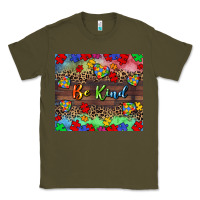 Army Green Be kind Classic Tee - CowGirlArtShop