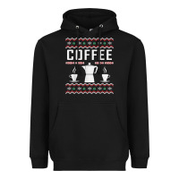 Coffee Ugly Sweater Christmas Heavyweight Hoodie | Teevron