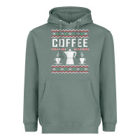 Sage coffee ugly sweater christmas Heavyweight Hoodie - linhVisuals