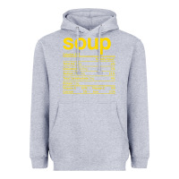 Heather Grey soup nutrition facts funny thanksgiving christmas food Heavyweight Hoodie - linhVisuals