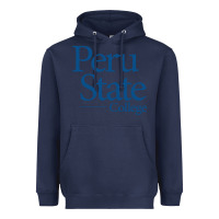 Navy Peru State College Wordmark Heavyweight Hoodie - linhVisuals