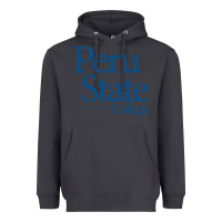 Smoke Peru State College Wordmark Heavyweight Hoodie - linhVisuals