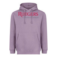 Lavender Rutgers University Newark Logotype Heavyweight Hoodie - linhVisuals