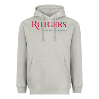 Moon Dust Rutgers University Newark Logotype Heavyweight Hoodie - linhVisuals