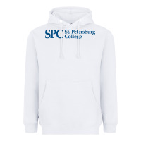 White St. Petersburg College Heavyweight Hoodie - linhVisuals