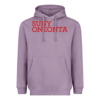 Lavender Suny Oneonta Wordmark Heavyweight Hoodie - linhVisuals